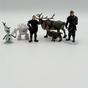 Disney Frozen Olaf Kristoff Sven Marshmallow Figure Lot